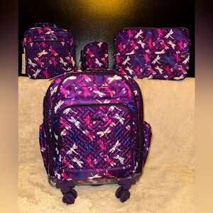 Rare Lug NWT Dragonfly Purple Wheelie and bag bundle.